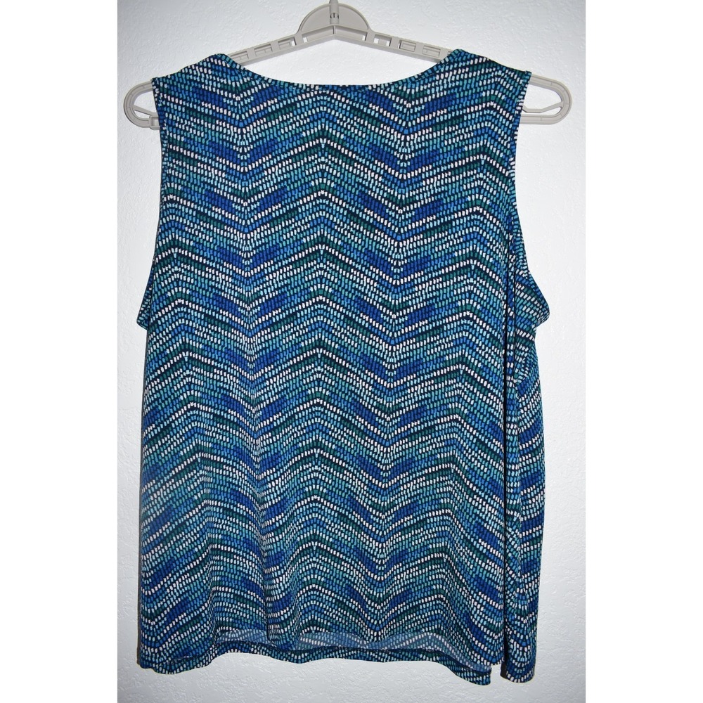Catherines 3X Sleeveless Stretch Top Lightweigth Geo Print Artsy Breezy Comfy - Picture 15 of 16